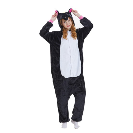 Black Unicorn Onesie Kigurumi Animal Costume Pajama for Adult