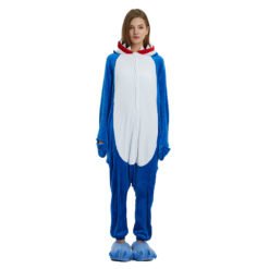 Blue Adult Shark Onesie Oajamas for Women Men Kigurumi Onesie