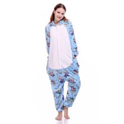 Blue Adult Unicorn Onesie Kigurumi Pajamas Animal Costumes