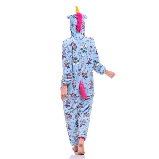 Blue Adult Unicorn Onesie Kigurumi Pajamas Animal Costumes