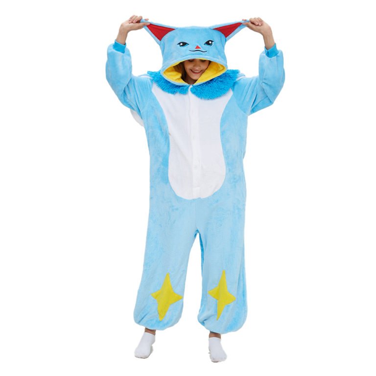 Blue Cat LOL Onesie Adult Animal Kigurumi Pajamas Costume for Women Men