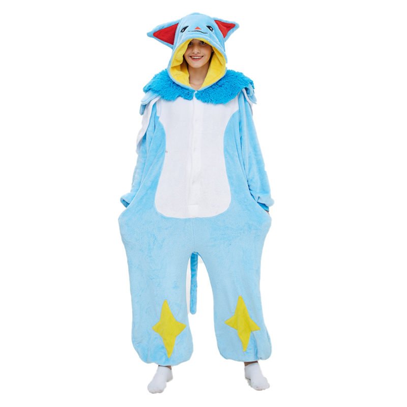 Blue Cat LOL Onesie Adult Animal Kigurumi Pajamas Costume for Women Men