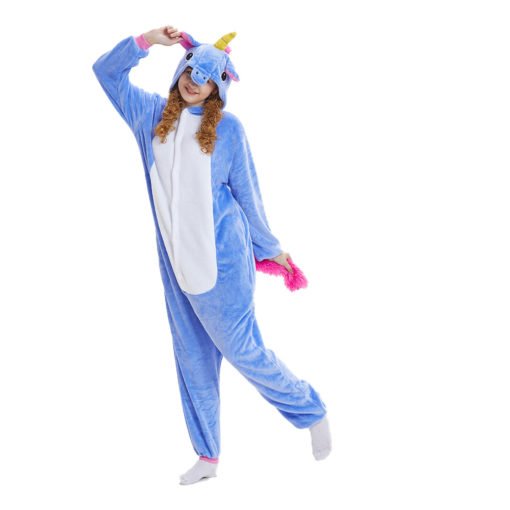 Blue Unicorn Onesies Kigurumi Adult Animal Costume Pajama