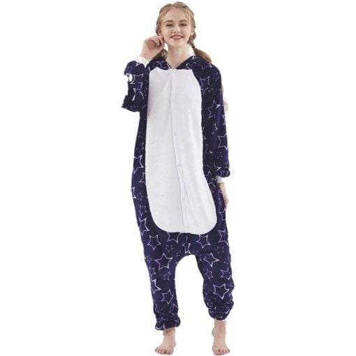 Deep Blue Star Kigurumi Onesie Pajamas Animal Costumes for Women Men