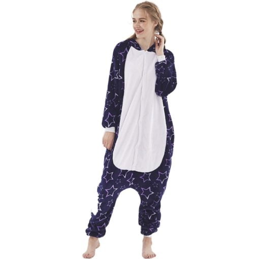 Deep Blue Star Kigurumi Onesie Pajamas Animal Costumes for Women Men