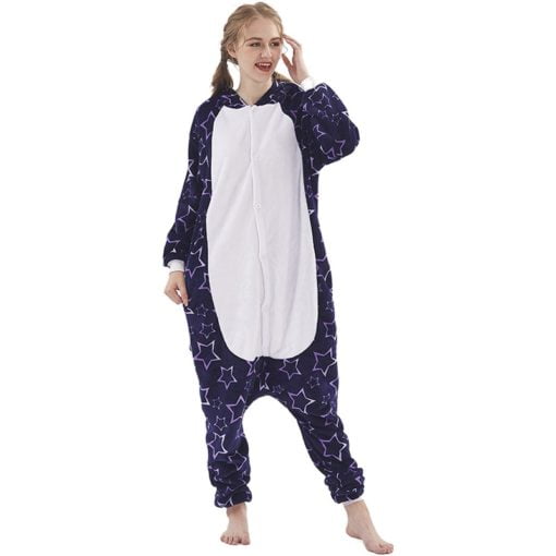 Deep Blue Star Kigurumi Onesie Pajamas Animal Costumes for Women Men