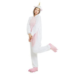 Gold Horn Adult Unicorn Onesie White Kigurumi Animal Onesie Costume Pajama