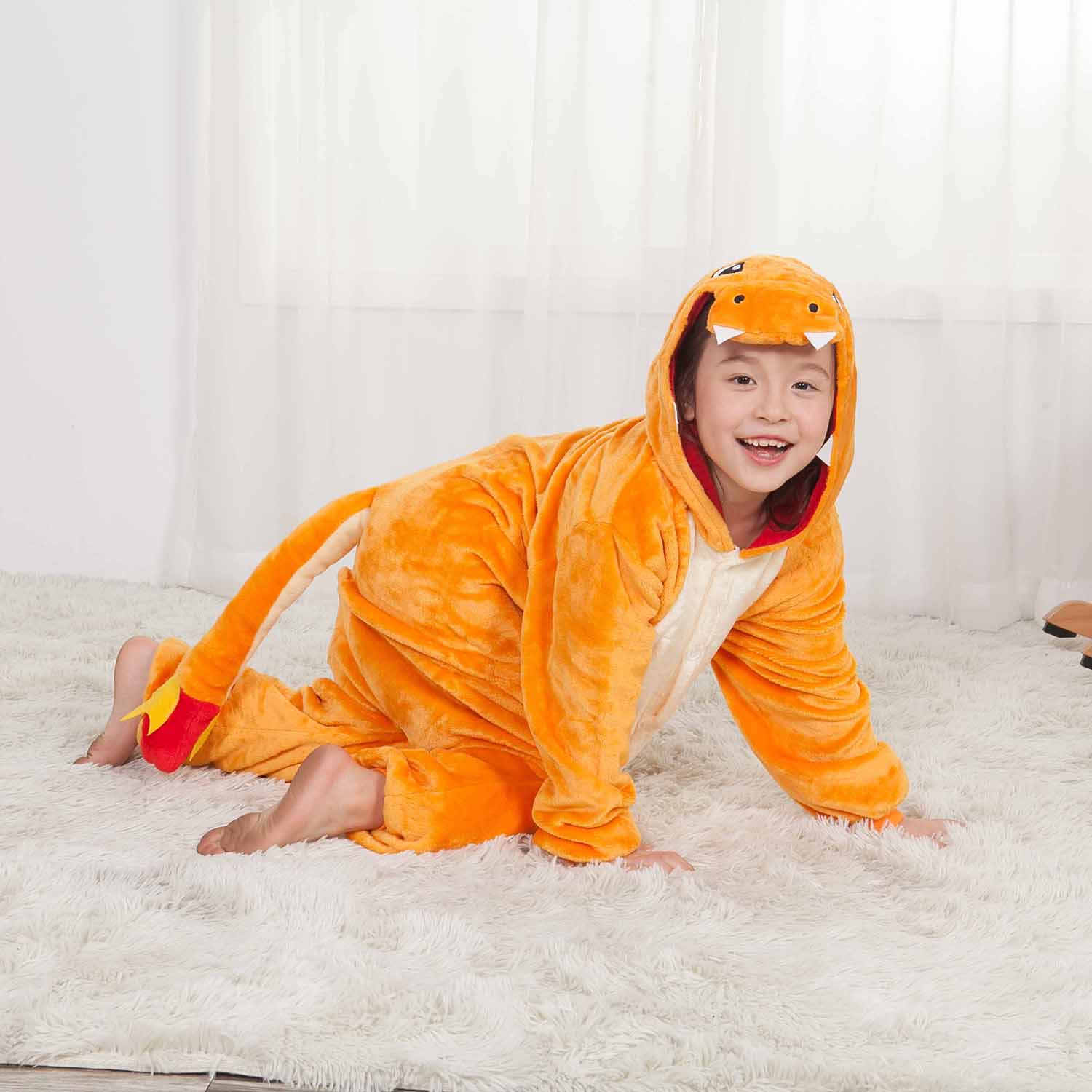 Pokemon Kigurumi Kids Charmander Onesie Pajamas Costumes Allonesie