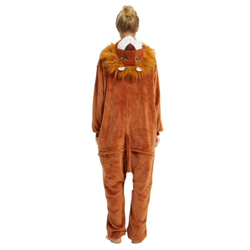 Adult Lion Onesie Women Men Kigurumi Animal Costumes Pajamas Allonesie