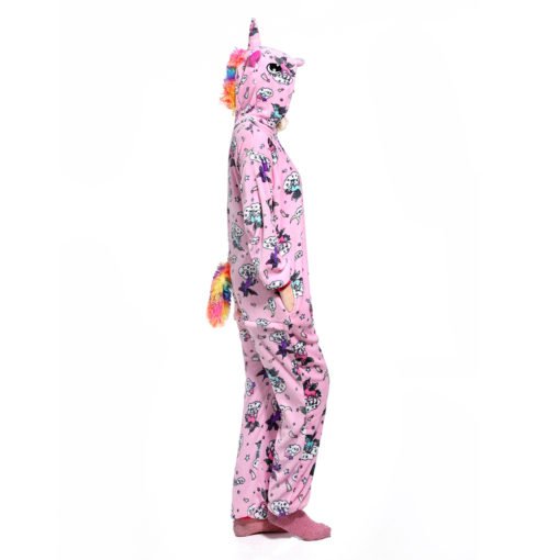 Pink Unicorn Kigurumi Onesie Pajamas Animal Costumes for Women Men