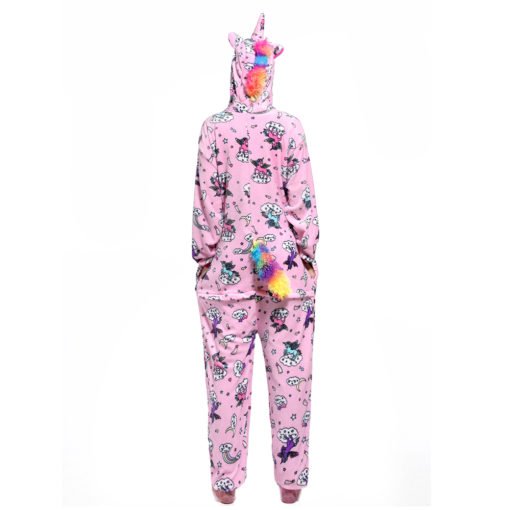 Pink Unicorn Kigurumi Onesie Pajamas Animal Costumes for Women Men