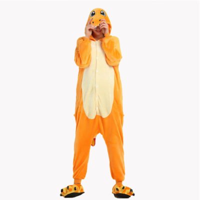 Pokemon Charmander Onesie Women & Men Kigurumi Pajama Pokemon Carnival Costumes