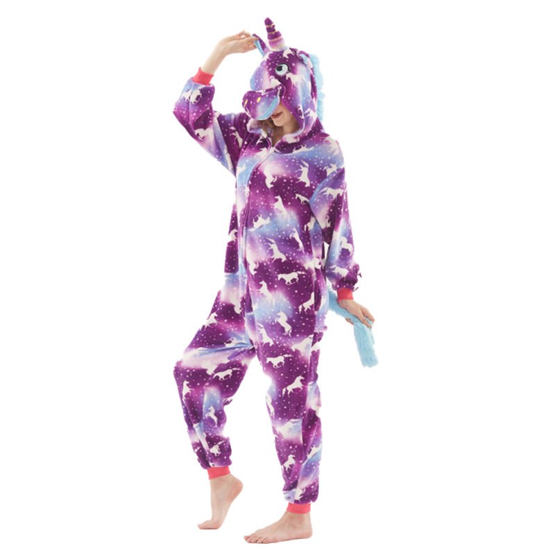 Purple Dream Unicorn Kigurumi Animal Onesie Pajamas Costumes for Women ...
