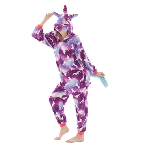 Purple Dream Unicorn Kigurumi Animal Onesie Pajamas Costumes for Women & Men