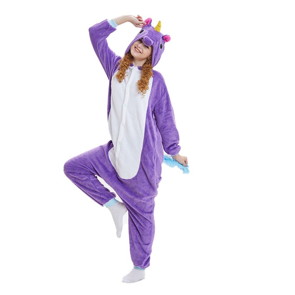 Unicorn onesie with feet 2025