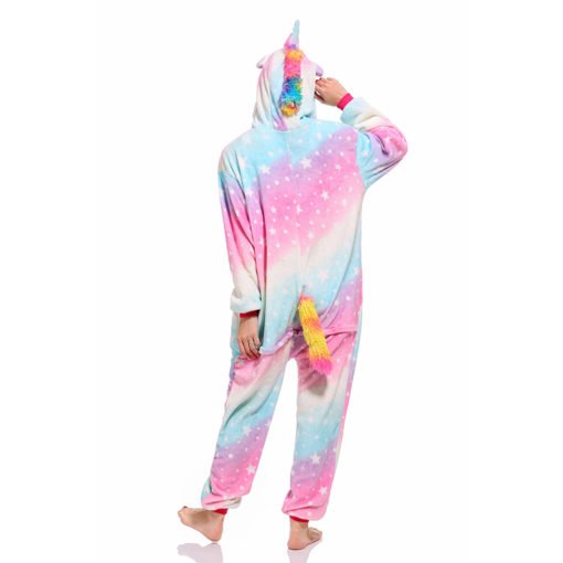 Rainbow Unicorn Onesie for Adult Kids Pastel Hologram Kigurumi Onesie