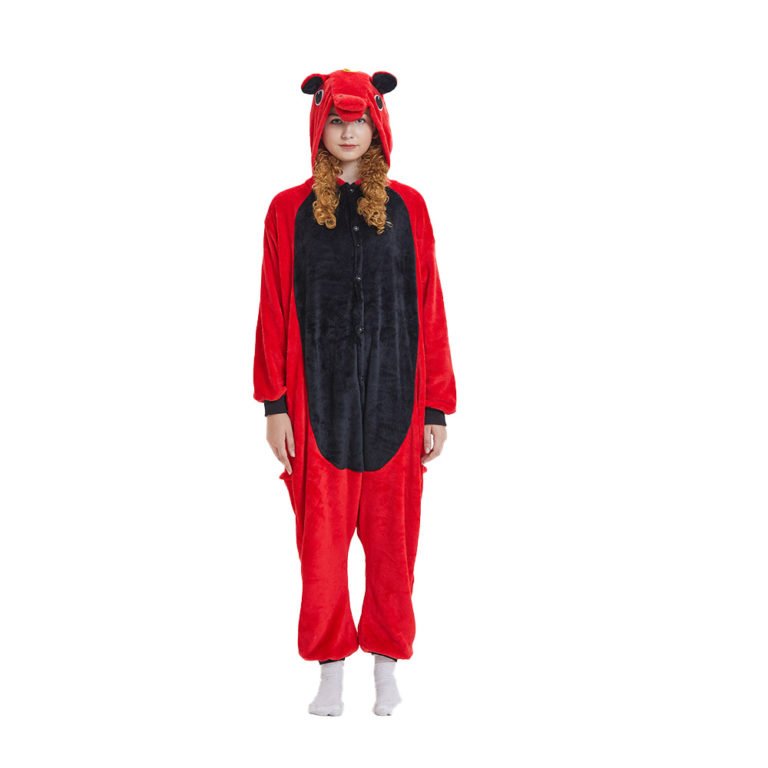 Red Unicorn Onesie Kigurumi Costumes Pajama Onesies Allonesie