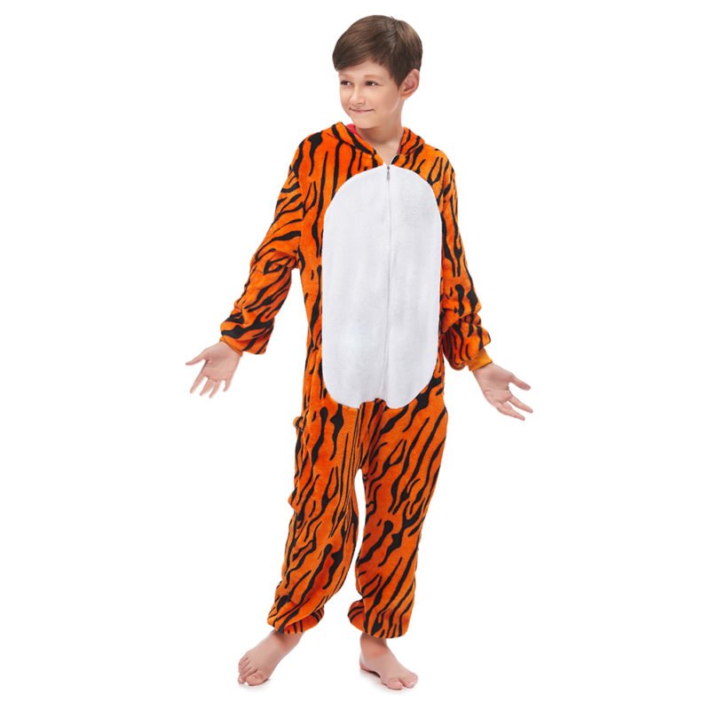 Animal Tiger Onesie for Kids Costumes Pajamas Allonesie