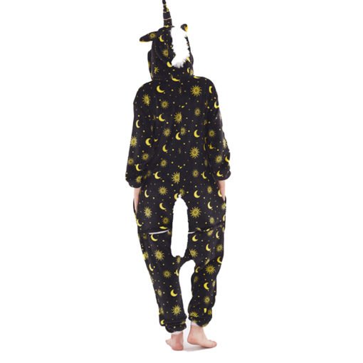 Yellow Star Unicorn Onesie Pajamas Unicorn Kigurumi for Adult