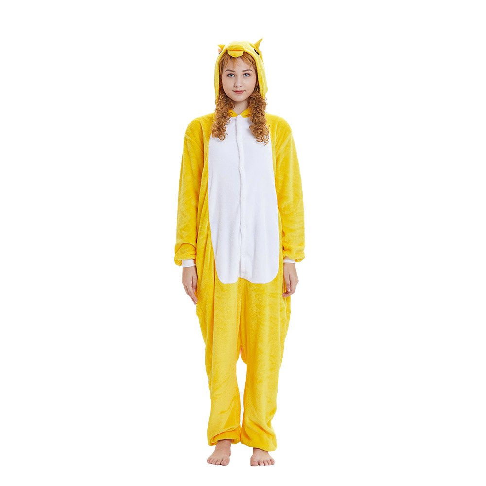Yellow Horse Kigurumi Onesie Pajamas Animal Costumes For Women