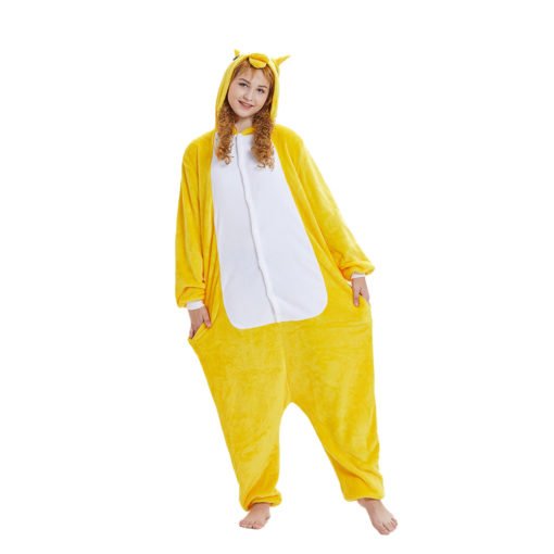 Yellow Unicorn Kigurumi Onesie Pajamas Animal Costumes For Women & Men