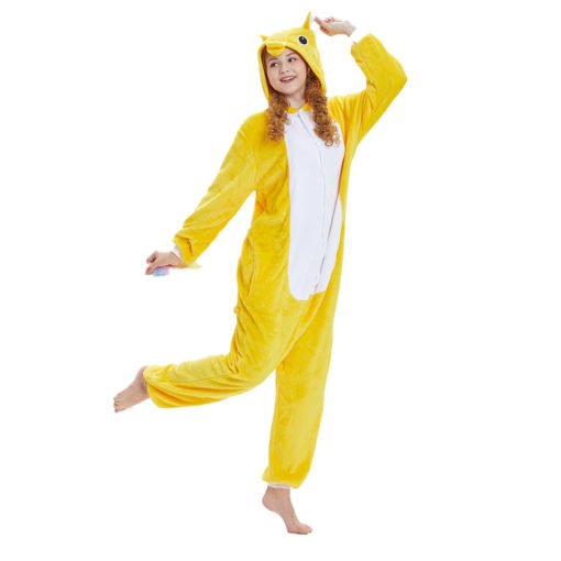 Yellow Unicorn Kigurumi Onesie Pajamas Animal Costumes For Women & Men