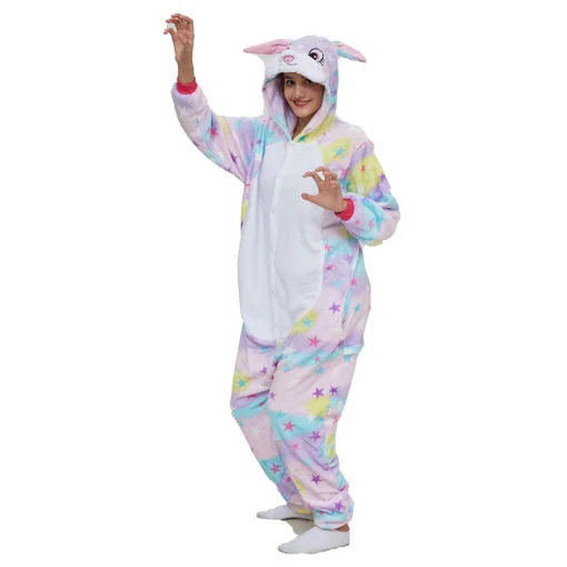 Bunny Onesie Women Men Rabbit Kigurumi Animal Costumes Pajamas - Image 6