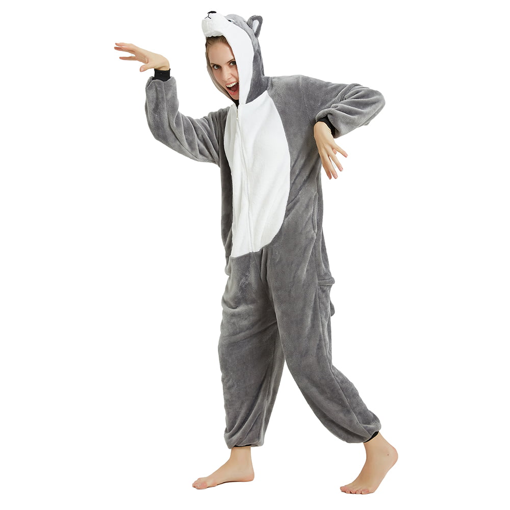Siberian Husky Onesie Dog Onesie Kigurumi Adult Animal Costume Pajama ...