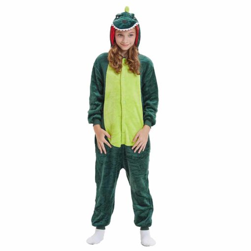 green dinosaur onesie