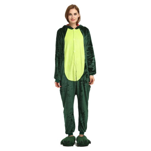 green dinosaur onesie