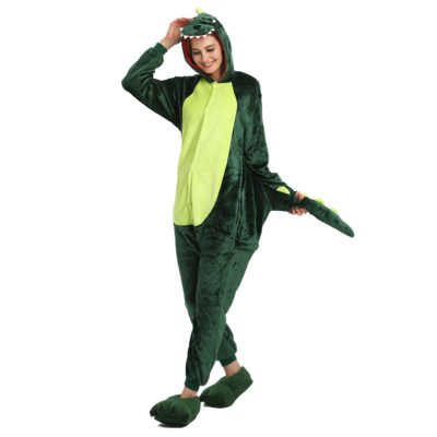 green dinosaur onesie