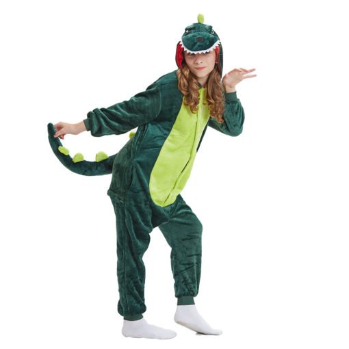 green dinosaur onesie