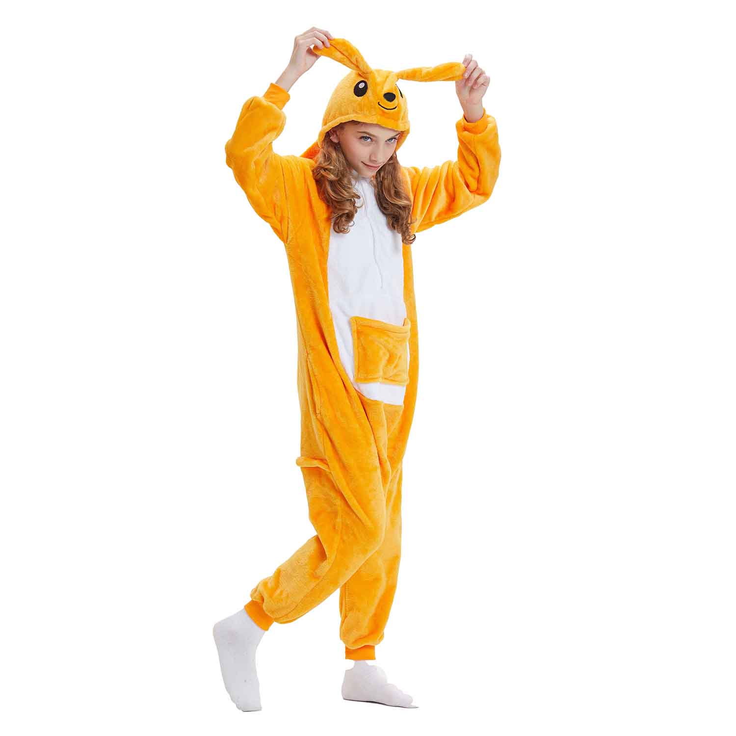 Kids Kangaroo Onesie With Pouch Toddler Kigurumi Pajama Cosplay Party  Costumes - Allonesie