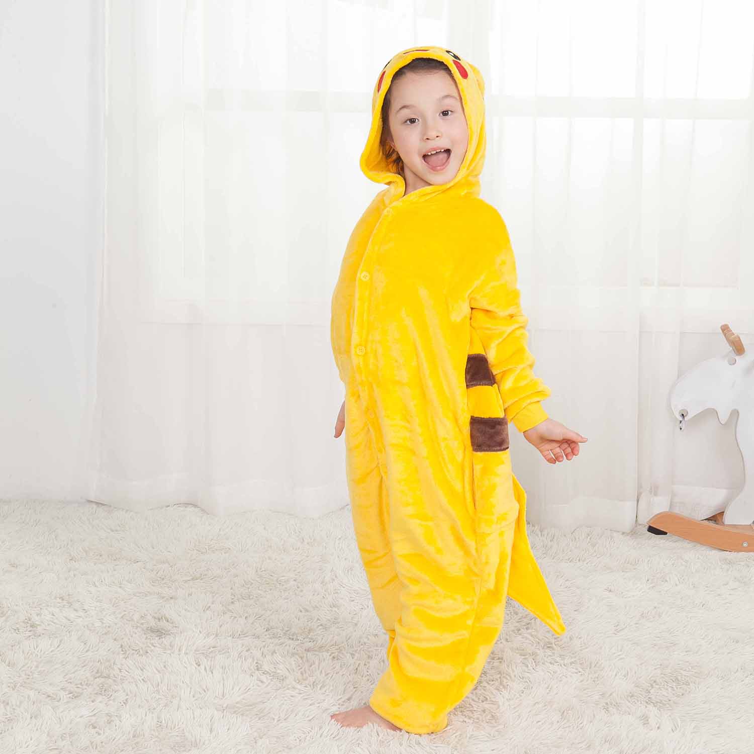 Pikachu Onesie Kids Boys Girls Pajamas Kigurumi Animal Costumes - Allonesie