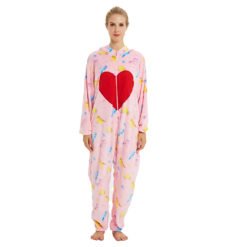 red heart unicorn onesie