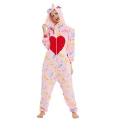 red heart unicorn onesie