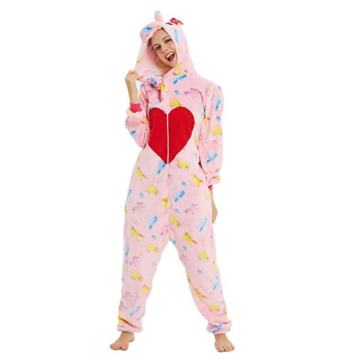 red heart unicorn onesie