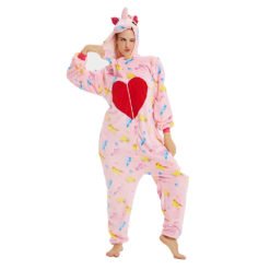 red heart unicorn onesie