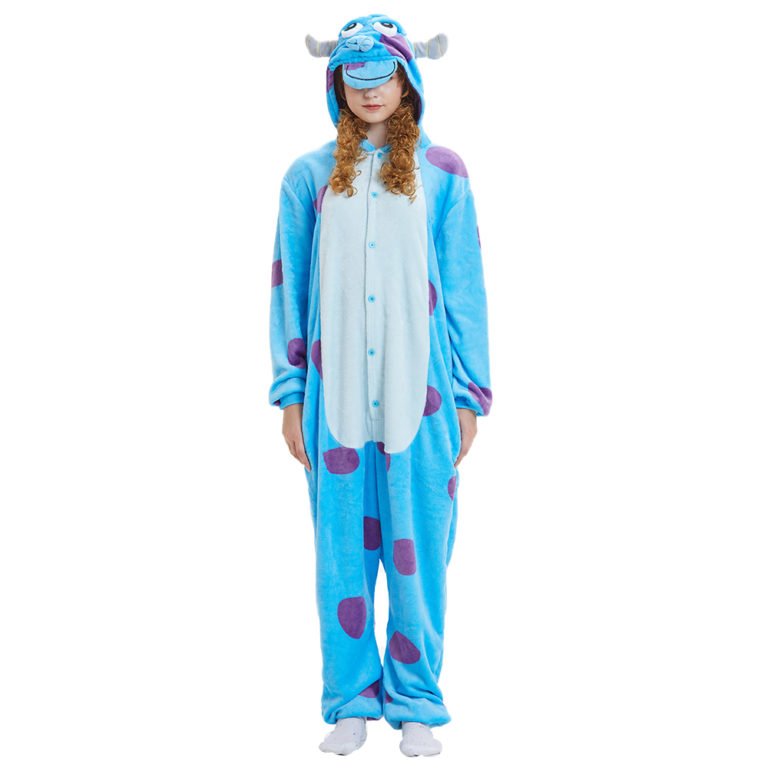 Monsters Inc Sully Costume Onesie Kigurumi for Women Men Animal Pajamas