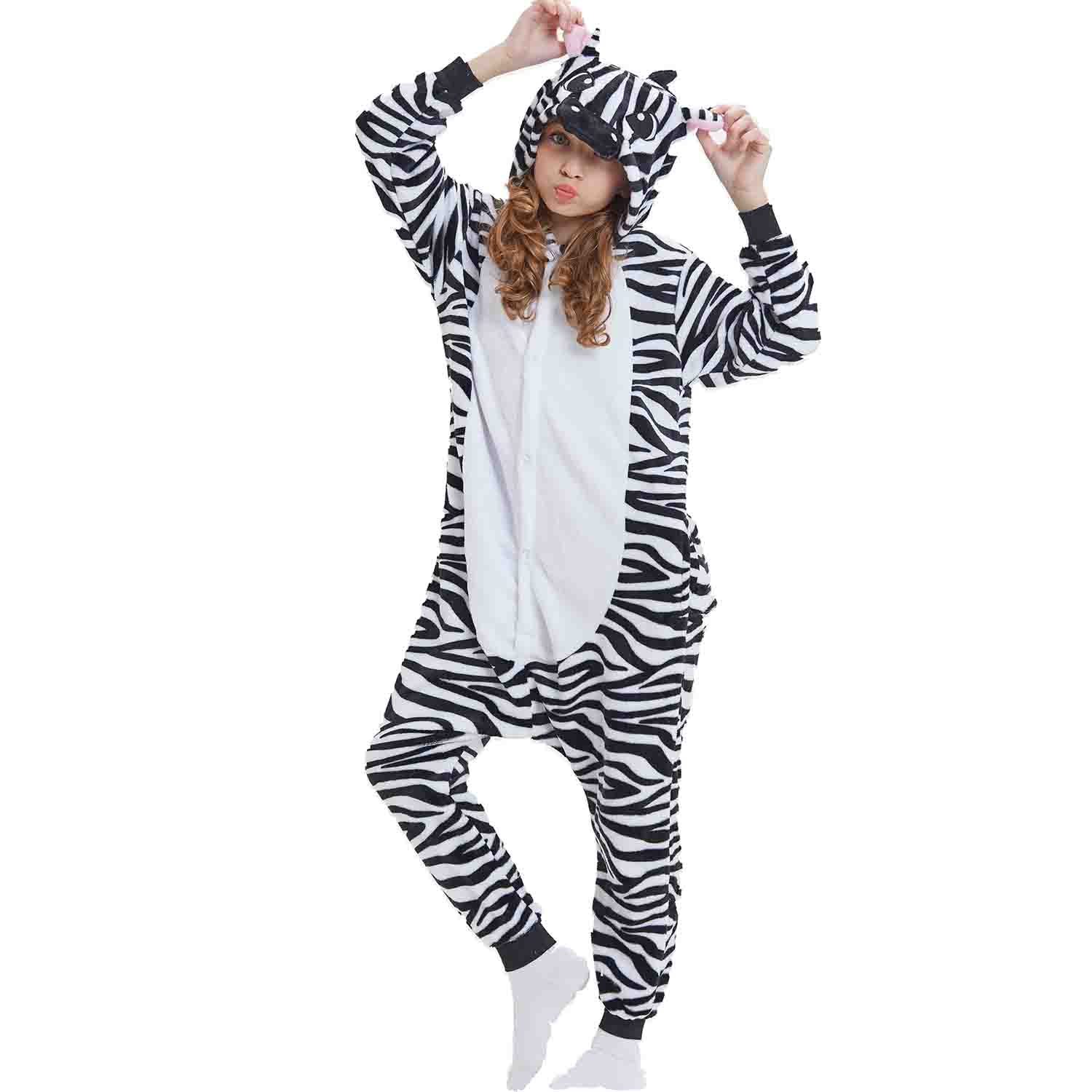Manga Wrok zeevruchten Kids Zebra Onesie Child Kigurumi Animal Costumes Pajamas - Allonesie
