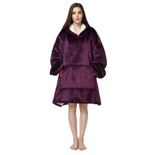 blanket sweatshirt purple