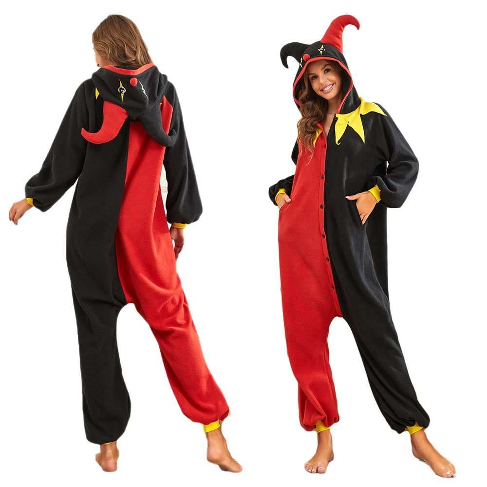 Harley Quinn Clown Onesie Kigurumi Clown Pajamas