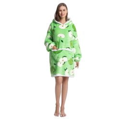 Green Apple Ultra Plush Big Hoodie Blanket for Adults Women