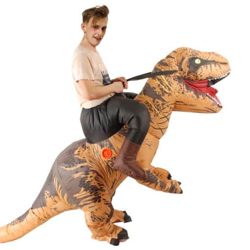 inflatable halloween costumes jurassic world riding dinosaur costume for Adult