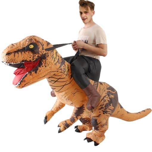 inflatable halloween costumes jurassic world riding dinosaur costume for Adult