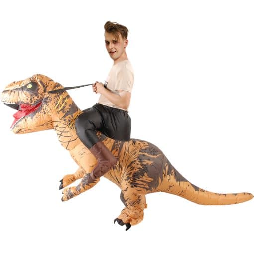 inflatable halloween costumes jurassic world riding dinosaur costume for Adult
