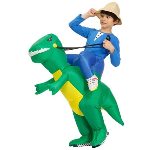 kids green dinosaur costume inflatable