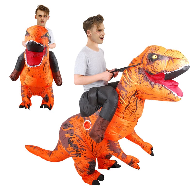 Adult Inflatable White T-Rex Dinosaur Cosplay Halloween Costume
