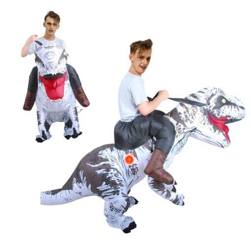 inflatable halloween costumes jurassic world riding dinosaur costume for Adult