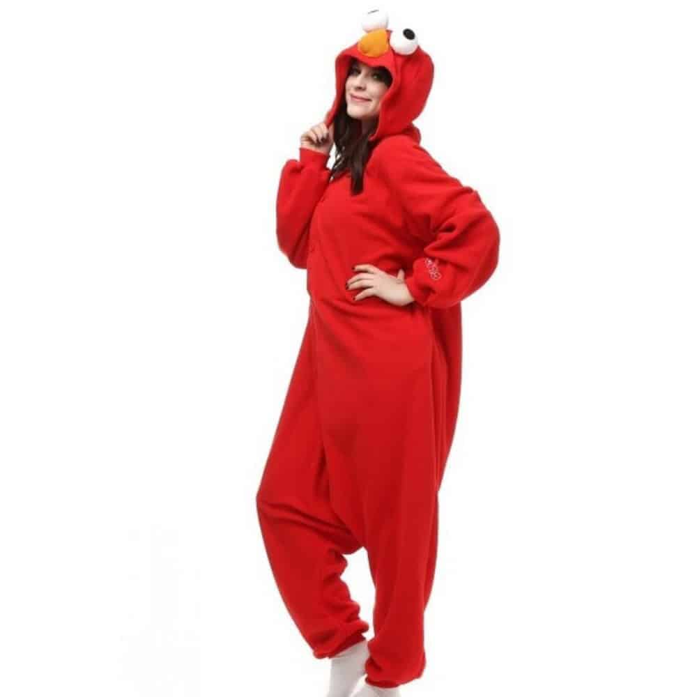 Cookie Monster & Elmo Onesie Kigurumi Onesie for Adults Women & Men